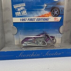 Hot Wheels 1997 First Editions Scorchin Scooter Motorcycle 9 of‎ 12 Cars